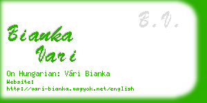 bianka vari business card