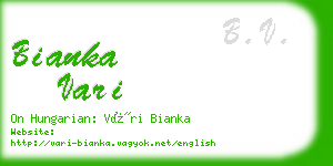 bianka vari business card